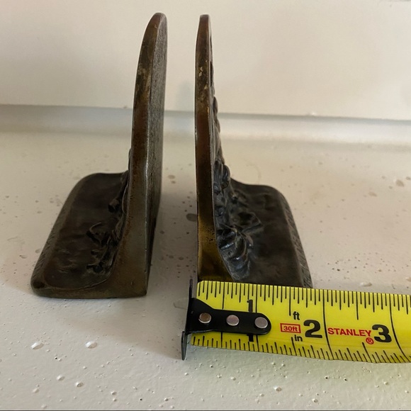Rare Vintage “The Village Blacksmith” Bookends Bronze - Picture 4 of 10